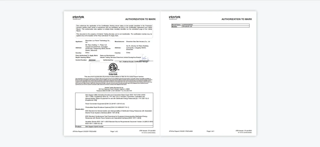 Certificazione LXP_Split_Phase_US