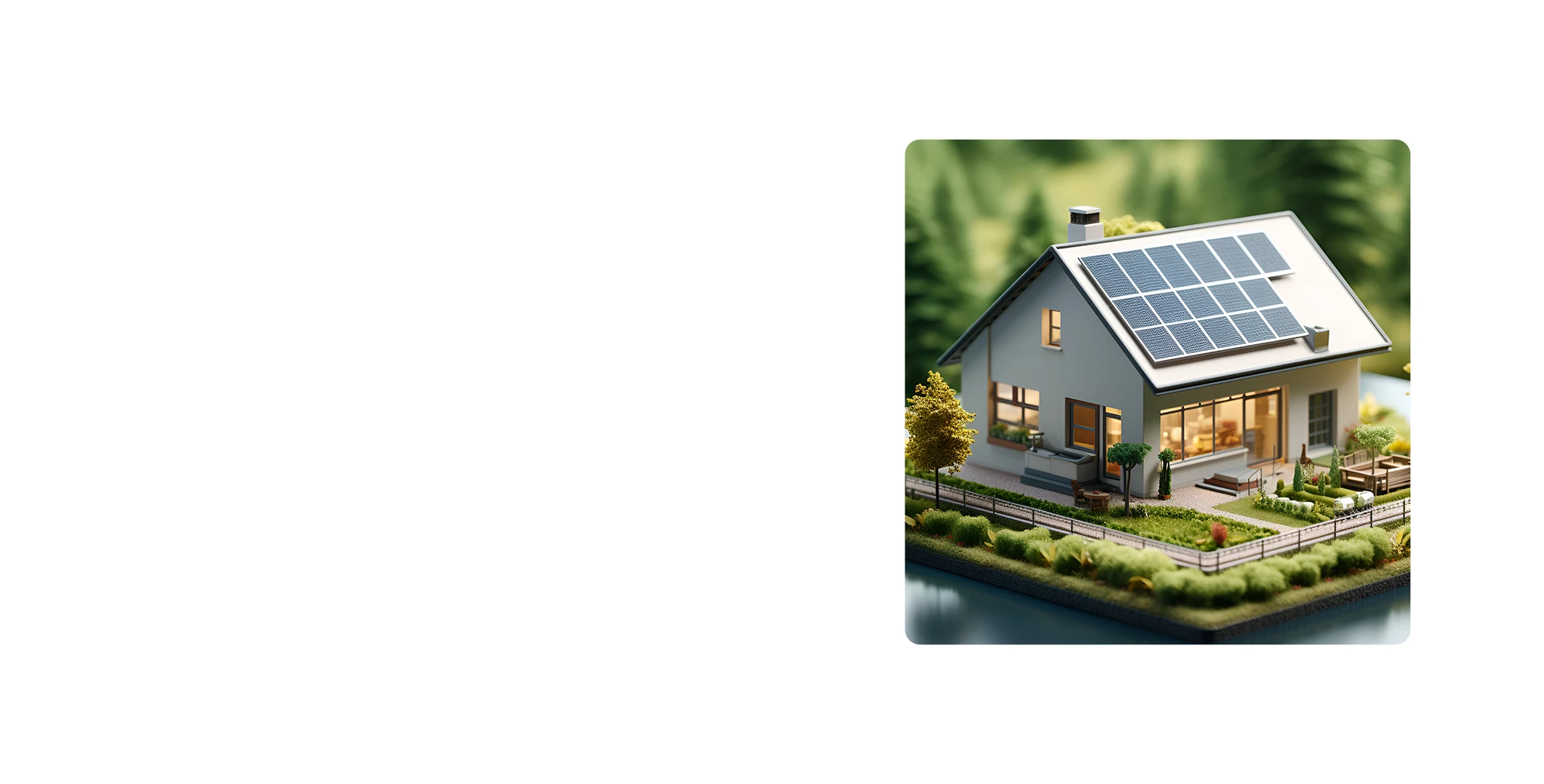 Solar-powered home energy storage illustration