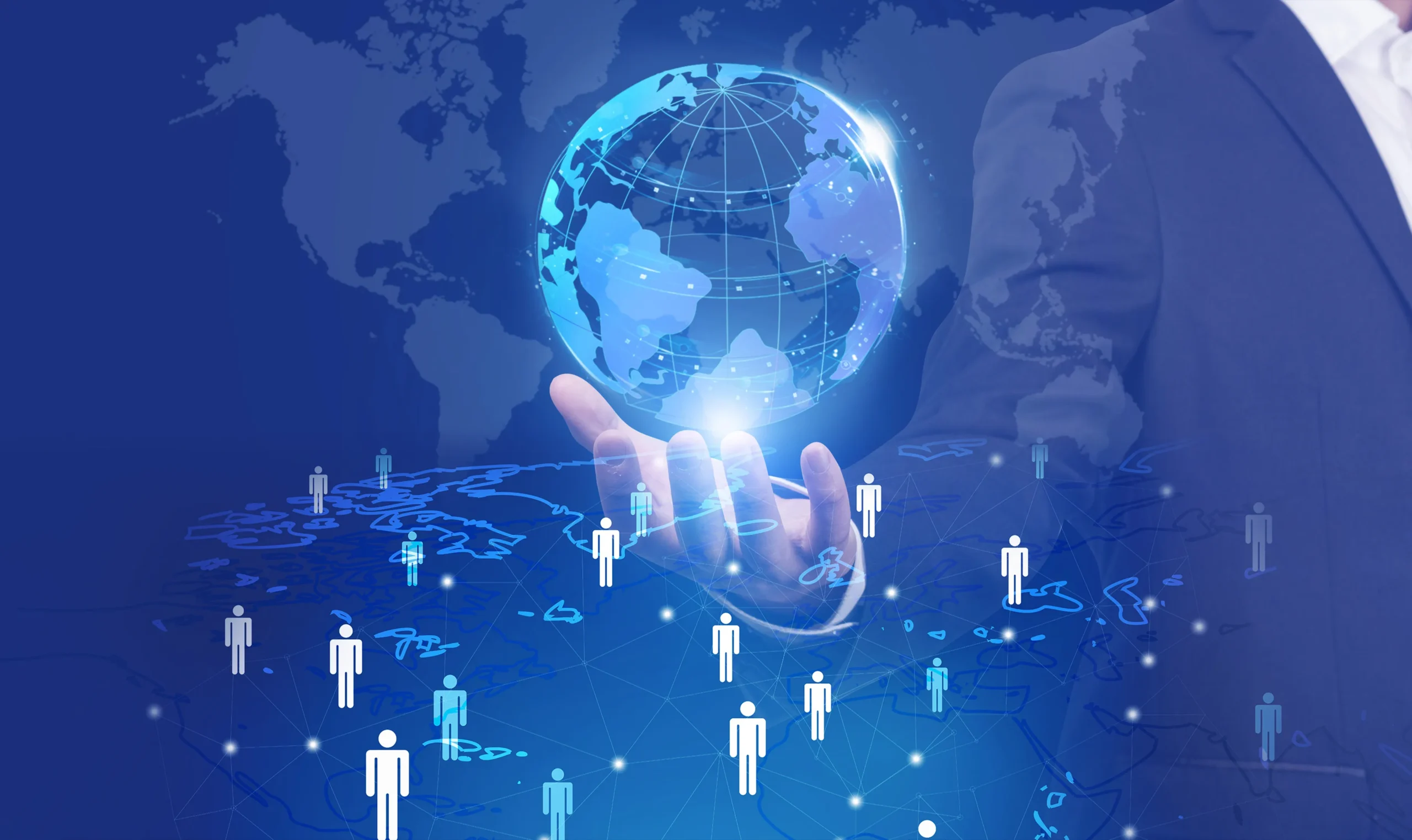 Digital global network and clean energy technology graphic