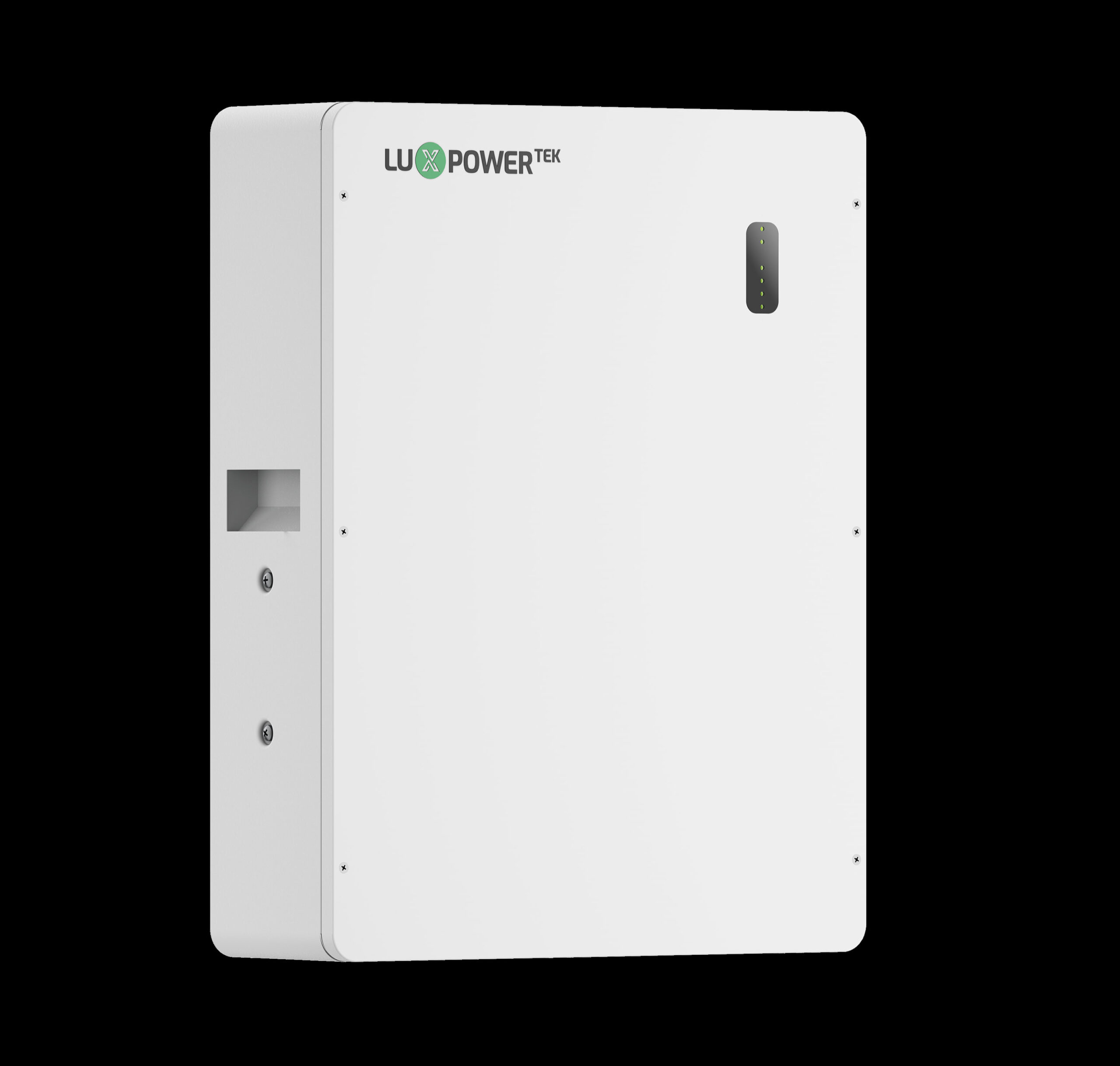 Rendering del prodotto LuxpowerTek per l'accumulo di energia domestica.