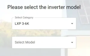 Select the Category and Model of Your Solar Inverter