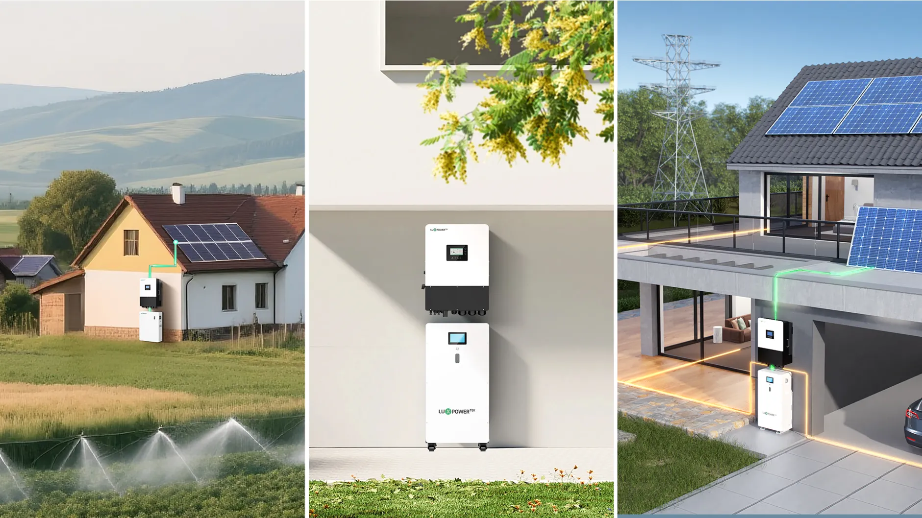 LuxpowerTek TRIP2 LB 3P 5 20K Anwendungsszenario: Dreiphasen-Hybrid-Solarwechselrichter