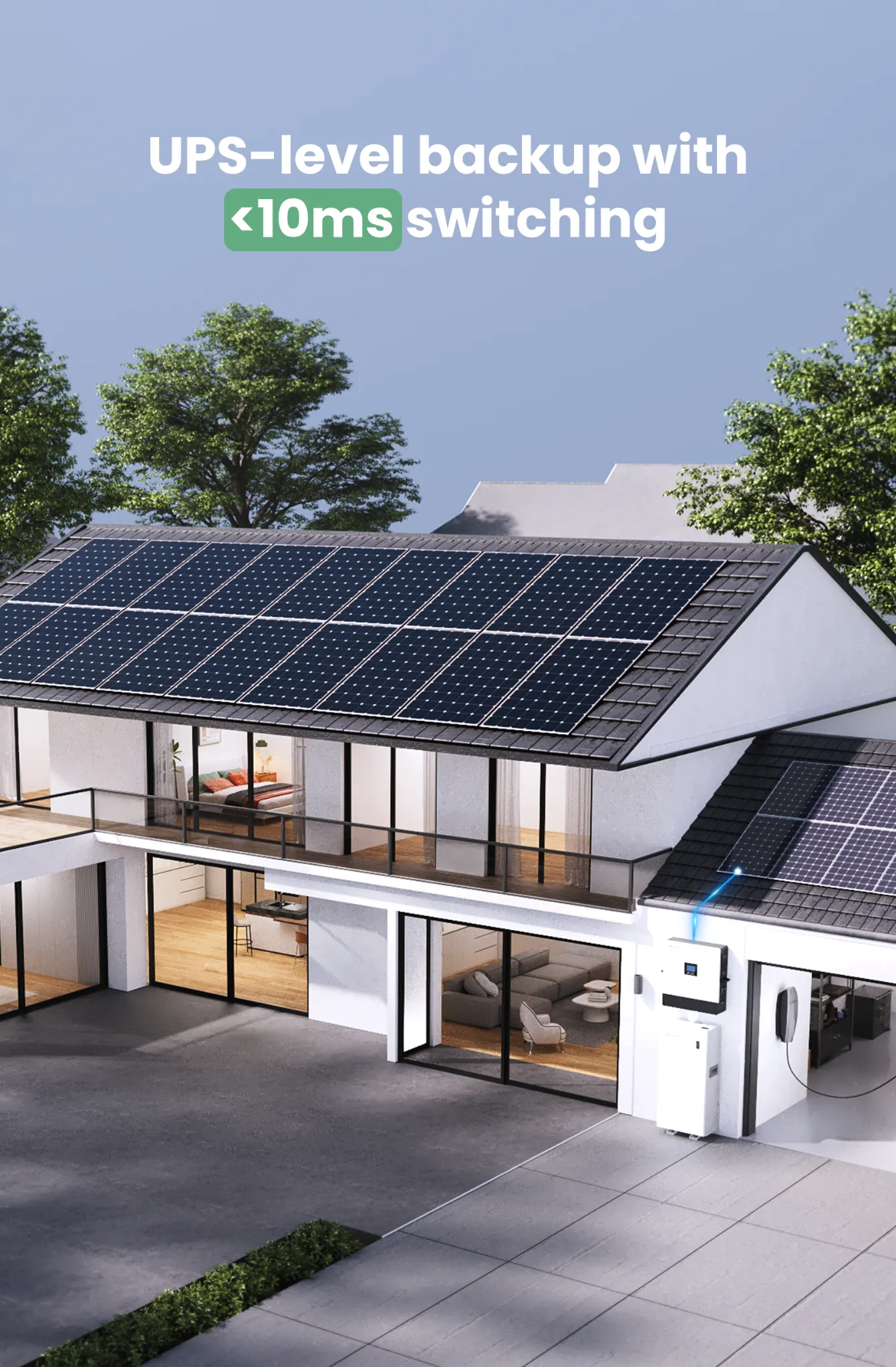 محولات الطاقة LuxpowerTek-SNA2-LT-EU بقدرة 10-14 كيلو أوم للاستخدام خارج الشبكة، مناسبة للمنازل أو الشركات الصغيرة.