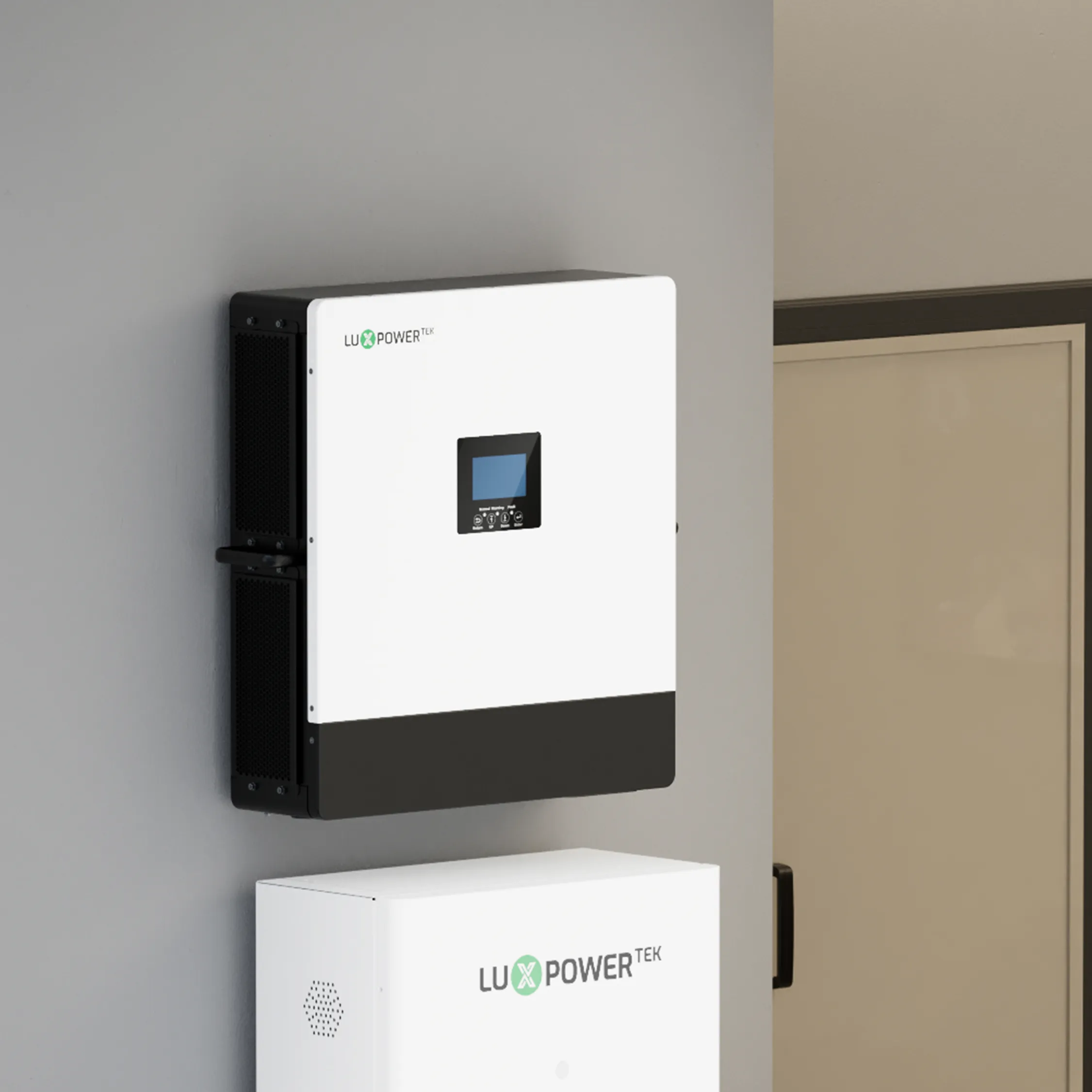 محولات الطاقة LuxpowerTek-SNA2-LT-EU بقدرة 10-14 كيلو أوم للاستخدام خارج الشبكة، مناسبة للمنازل أو الشركات الصغيرة.