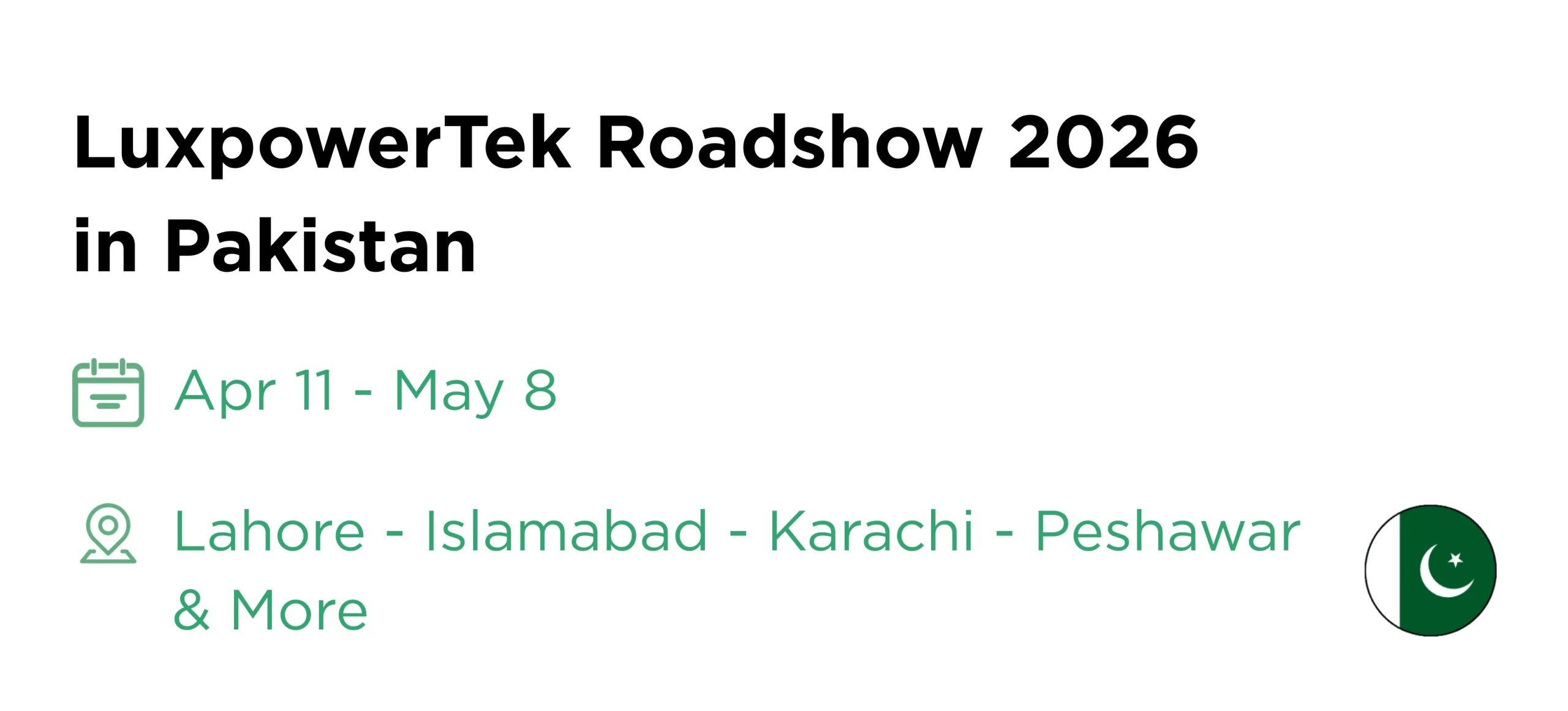 Photos de l'événement LuxpowerTek Pakistan roadshow 2026