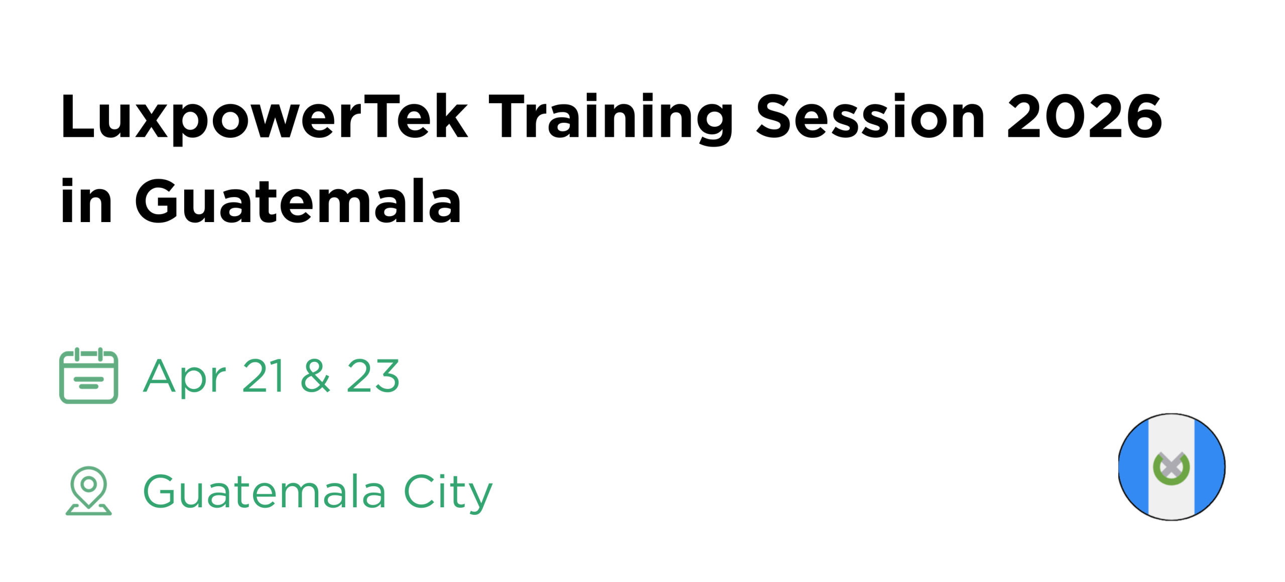 Session de formation LuxpowerTek au Guatemala
